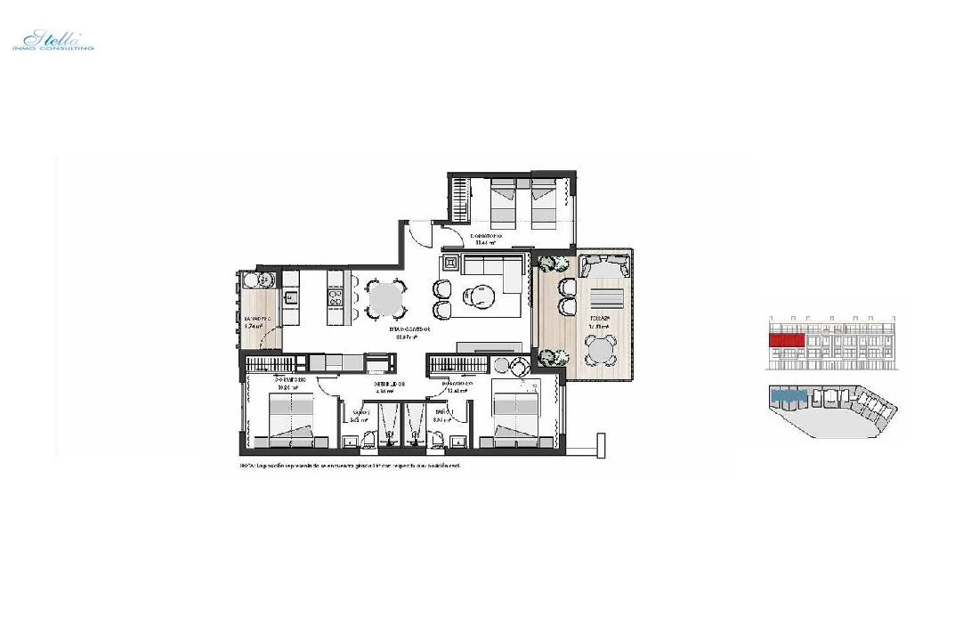 квартира на верхнем этаже in Los Alcazares на продажу, жилая площадь 125 м², состояние Совершенно Новый, 3 спальни, 2 ванная, pool, ref.: HA-LAN-450-A02-8