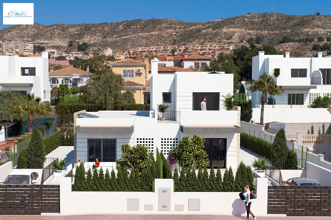 террасный дом in Busot(Altos de alicante) на продажу, жилая площадь 126 м², поверхности суши 95 м², 2 спальни, 2 ванная, pool, ref.: AM-923DA-3700-4