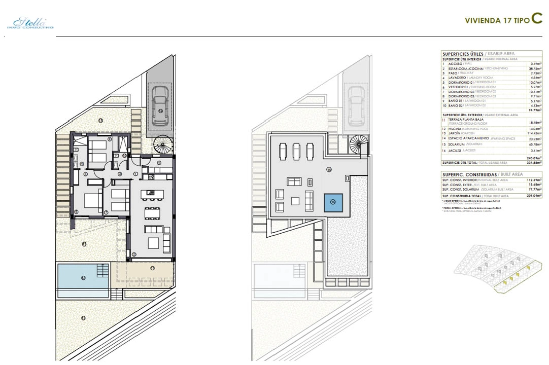 террасный дом in Polop(Hills) на продажу, жилая площадь 179 м², aircondition, 2 спальни, 2 ванная, pool, ref.: BP-7052POL-17