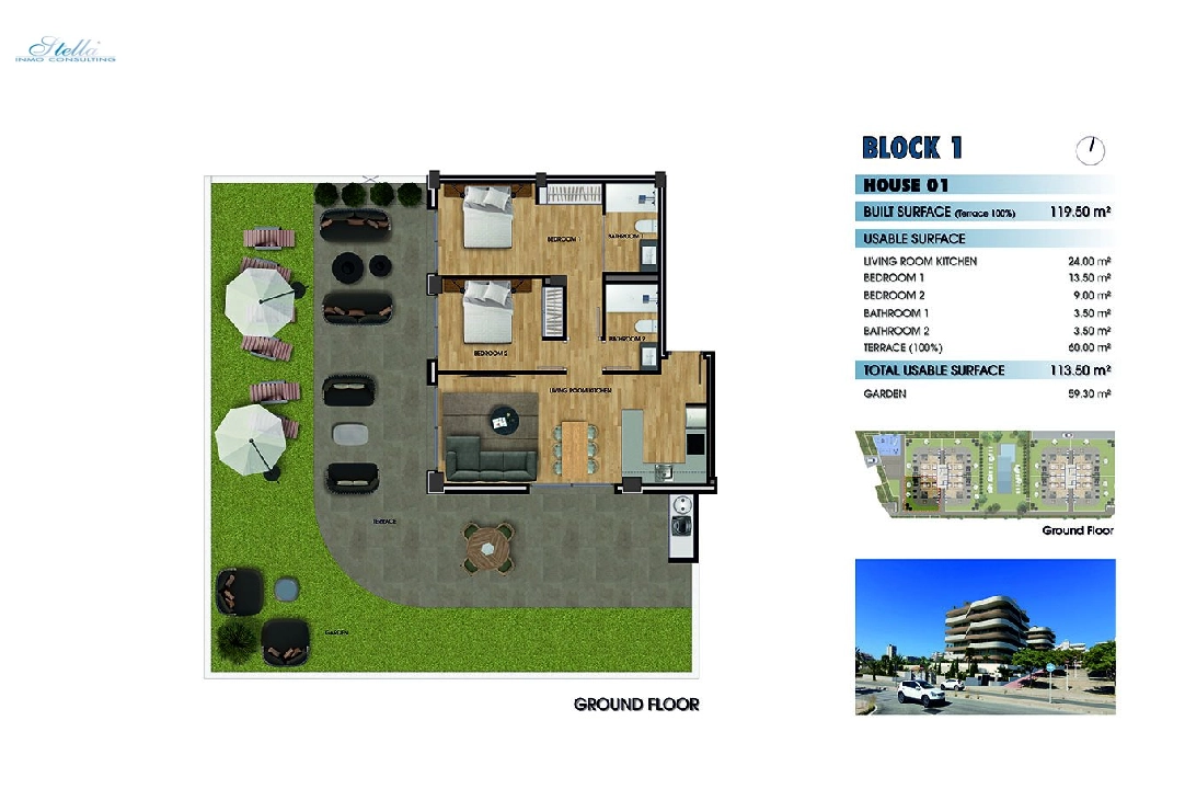 квартира на верхнем этаже in Los Arenales del Sol на продажу, жилая площадь 117 м², состояние Совершенно Новый, 2 спальни, 2 ванная, pool, ref.: HA-ADN-141-A01-26