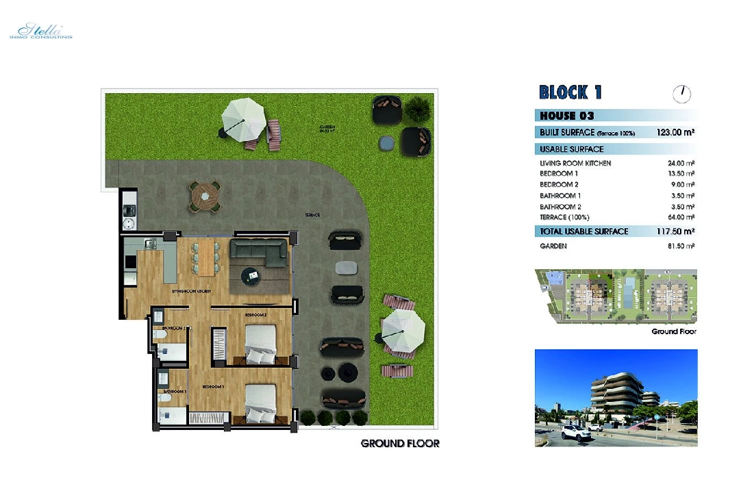 квартира на верхнем этаже in Los Arenales del Sol на продажу, жилая площадь 117 м², состояние Совершенно Новый, 2 спальни, 2 ванная, pool, ref.: HA-ADN-141-A01-28