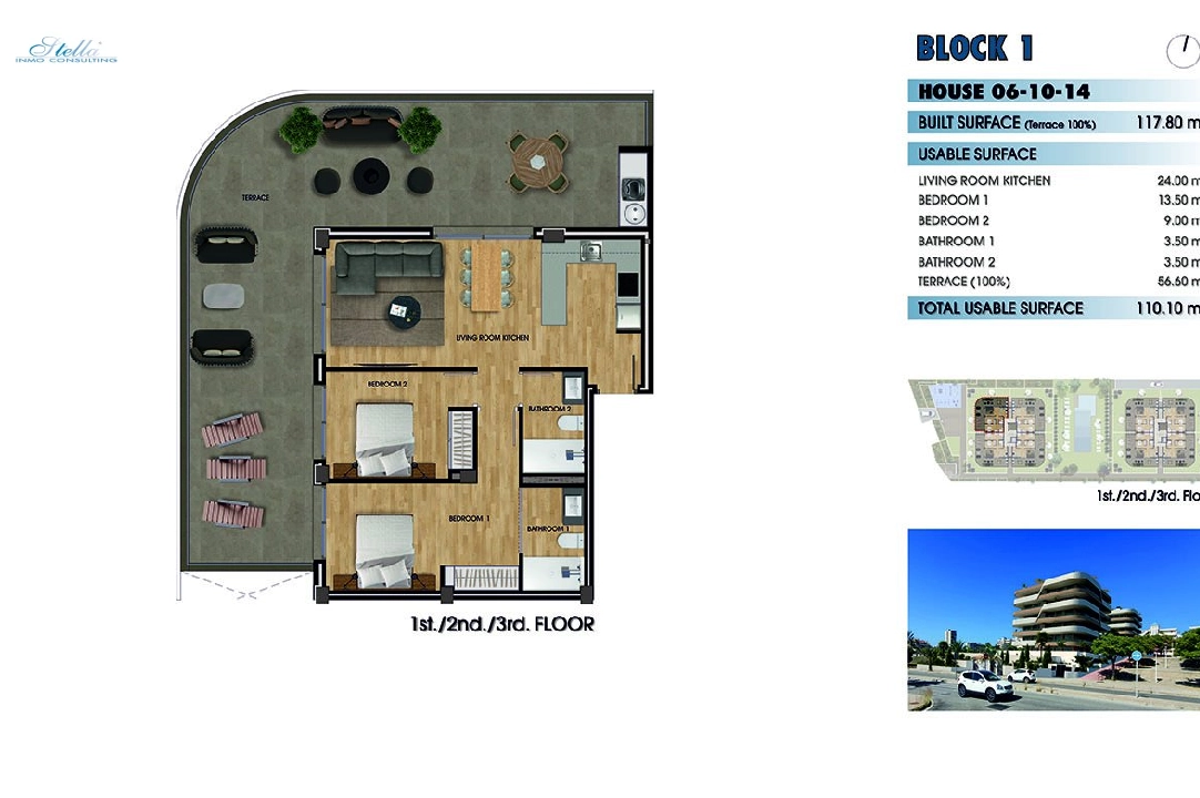 квартира на верхнем этаже in Los Arenales del Sol на продажу, жилая площадь 117 м², состояние Совершенно Новый, 2 спальни, 2 ванная, pool, ref.: HA-ADN-141-A01-31