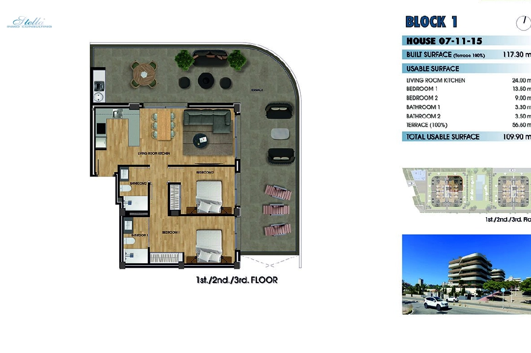 квартира на верхнем этаже in Los Arenales del Sol на продажу, жилая площадь 117 м², состояние Совершенно Новый, 2 спальни, 2 ванная, pool, ref.: HA-ADN-141-A01-32