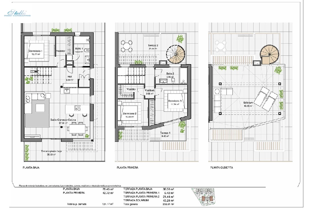 террасный дом in Polop на продажу, жилая площадь 218 м², состояние Совершенно Новый, поверхности суши 190 м², 3 спальни, 2 ванная, pool, ref.: HA-PON-300-R01-6