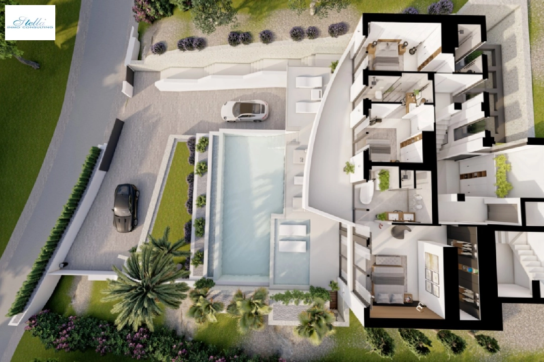 вилла in Altea на продажу, жилая площадь 540 м², год постройки 2024, aircondition, поверхности суши 1270 м², 4 спальни, 4 ванная, pool, ref.: BI-AL.H-031-2