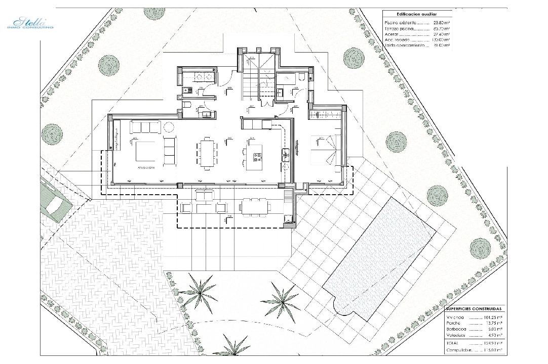 вилла in Benissa(La Fustera) на продажу, жилая площадь 284 м², aircondition, поверхности суши 725 м², 3 спальни, 3 ванная, pool, ref.: BI-BE.H-903-6