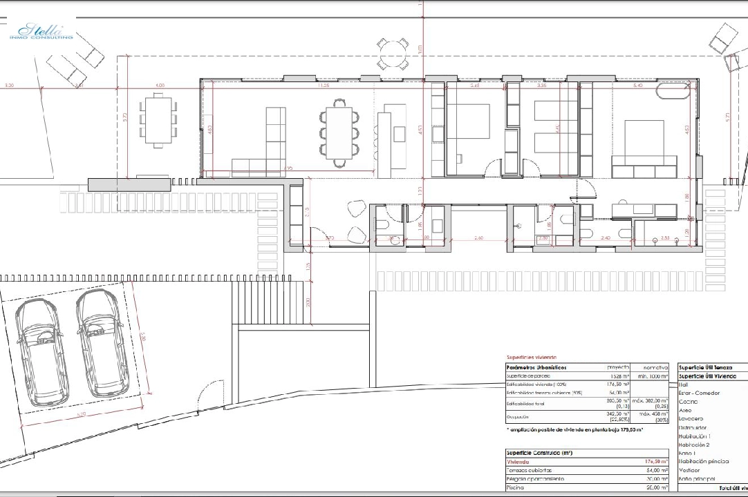 вилла in Denia на продажу, жилая площадь 176 м², год постройки 2023, aircondition, поверхности суши 1514 м², 3 спальни, 3 ванная, pool, ref.: BI-DE.H-008-27