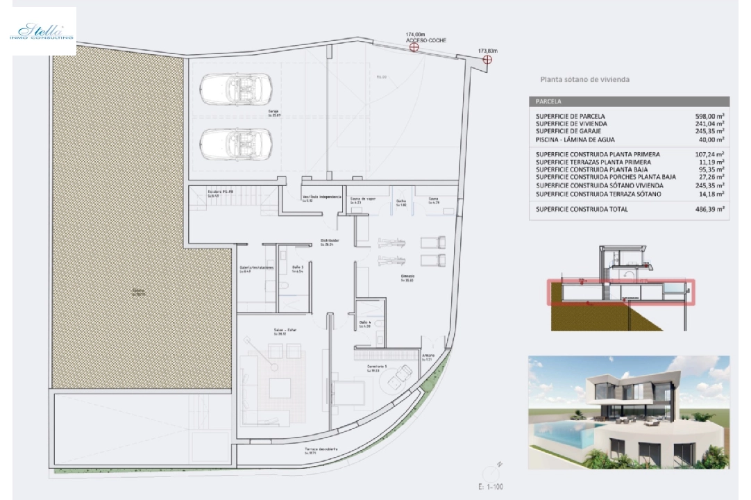 вилла in Finestrat на продажу, жилая площадь 526 м², год постройки 2024, aircondition, поверхности суши 598 м², 5 спальни, 5 ванная, pool, ref.: BI-AL.H-035-25