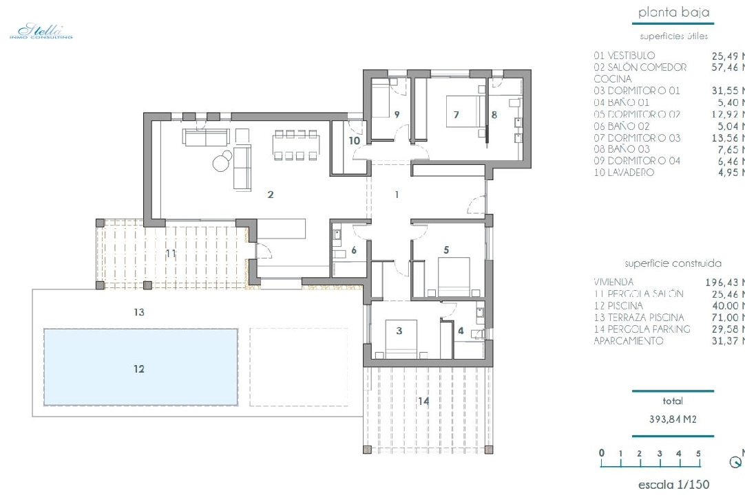 вилла in Moraira на продажу, жилая площадь 196 м², aircondition, поверхности суши 800 м², 4 спальни, 3 ванная, pool, ref.: BI-MT.H-796-8