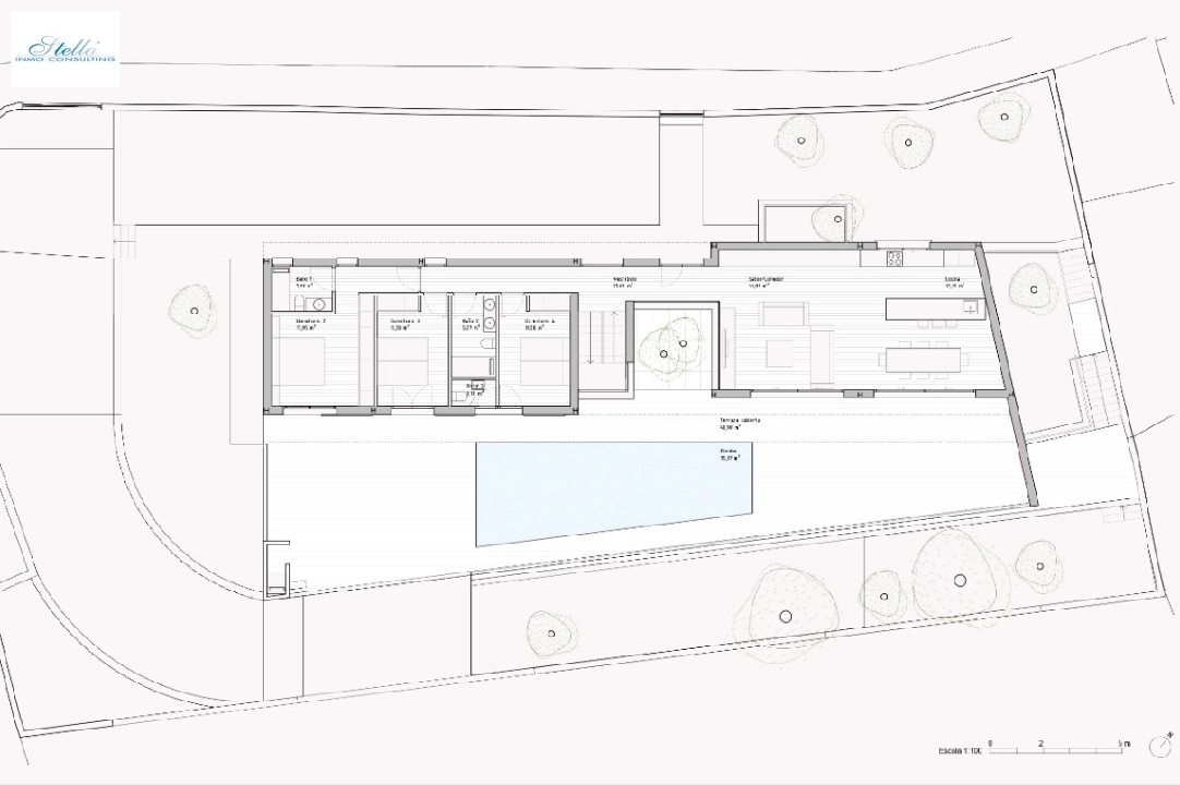 вилла in Benissa(La Fustera) на продажу, жилая площадь 299 м², год постройки 2024, aircondition, поверхности суши 950 м², 4 спальни, 3 ванная, pool, ref.: BI-BE.H-909-11