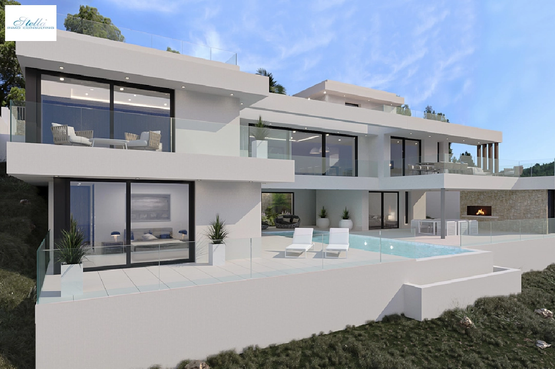 вилла in Calpe(Partida Empedrola) на продажу, жилая площадь 453 м², aircondition, поверхности суши 1013 м², 4 спальни, 5 ванная, ref.: BP-4308CAL-1