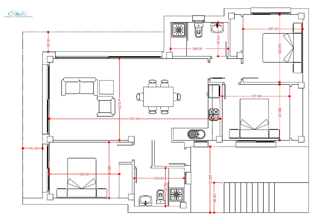 вилла in Pedreguer(Monte Solana) на продажу, жилая площадь 132 м², aircondition, поверхности суши 300 м², 3 спальни, 2 ванная, pool, ref.: BP-8185PED-19