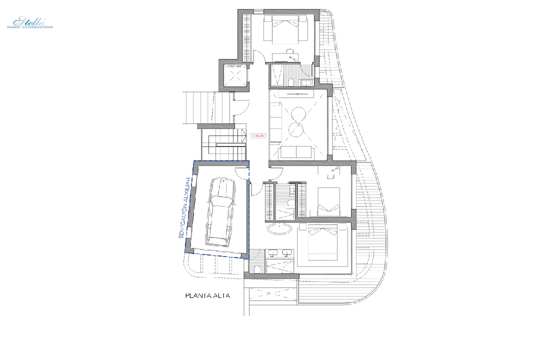 вилла in Moraira(La Sabatera) на продажу, жилая площадь 185 м², aircondition, поверхности суши 801 м², 4 спальни, 4 ванная, pool, ref.: CA-H-1786-AMB-19