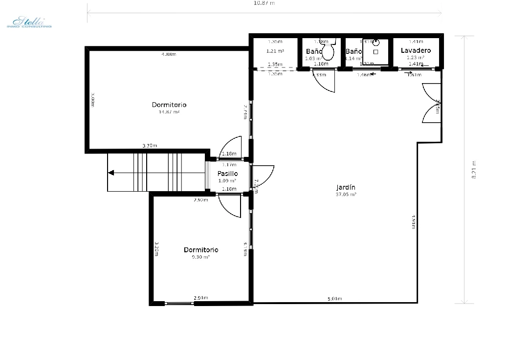 квартира in Moraira(Moraira Centre) на продажу, жилая площадь 110 м², поверхности суши 440 м², 4 спальни, 1 ванная, ref.: CA-A-1789-AMBE-32