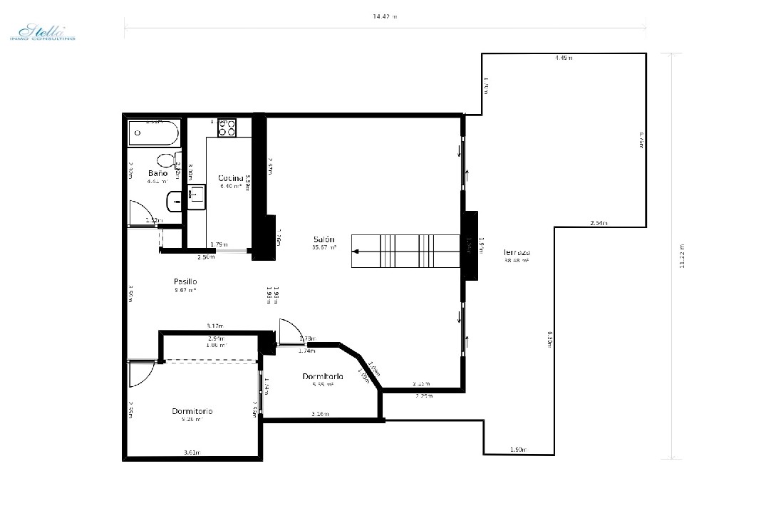 квартира in Moraira(Moraira Centre) на продажу, жилая площадь 110 м², поверхности суши 440 м², 4 спальни, 1 ванная, ref.: CA-A-1789-AMBE-31