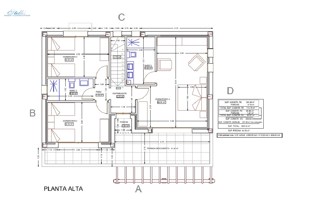 вилла in Alcalali(La Solana Gardens) на продажу, жилая площадь 303 м², aircondition, поверхности суши 600 м², 4 спальни, 3 ванная, pool, ref.: BP-4415ALC-12