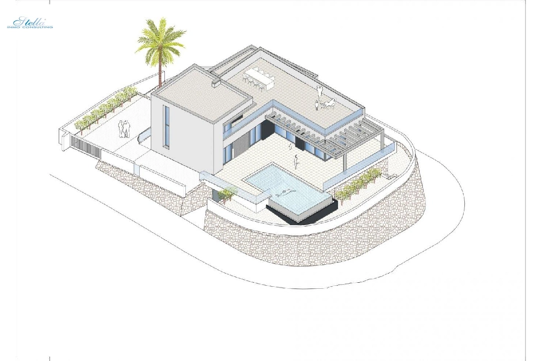 вилла in Moraira на продажу, жилая площадь 415 м², год постройки 2016, aircondition, поверхности суши 817 м², 3 спальни, 2 ванная, pool, ref.: AM-10898DA-14