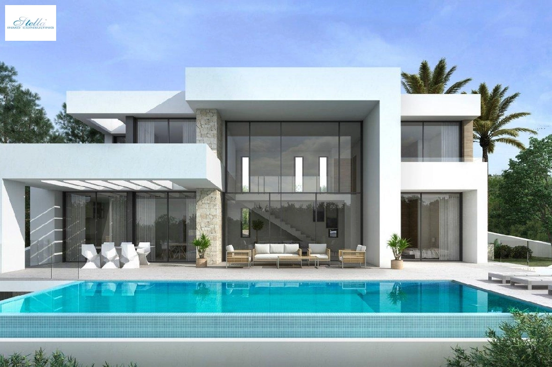 вилла in Moraira на продажу, жилая площадь 434 м², год постройки 2019, aircondition, поверхности суши 800 м², 4 спальни, 3 ванная, pool, ref.: AM-11856DA-1