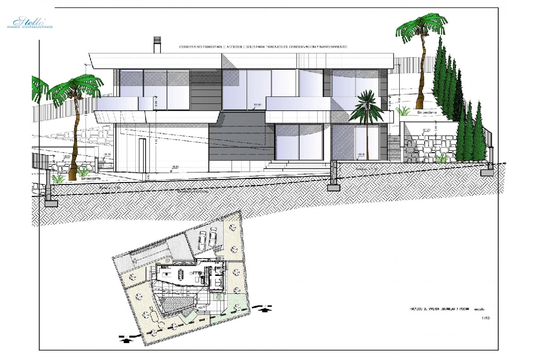 вилла in Calpe на продажу, жилая площадь 273 м², год постройки 2022, aircondition, поверхности суши 805 м², 4 спальни, 4 ванная, pool, ref.: AM-11772DA-14