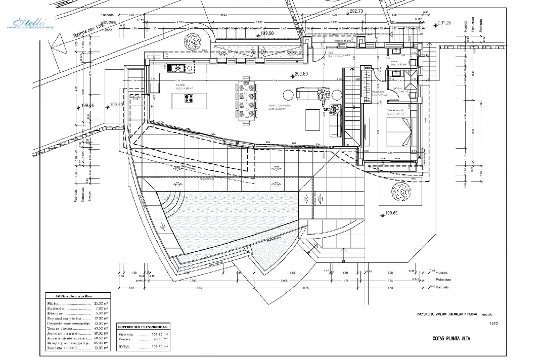 вилла in Calpe на продажу, жилая площадь 273 м², год постройки 2022, aircondition, поверхности суши 805 м², 4 спальни, 4 ванная, pool, ref.: AM-11772DA-20