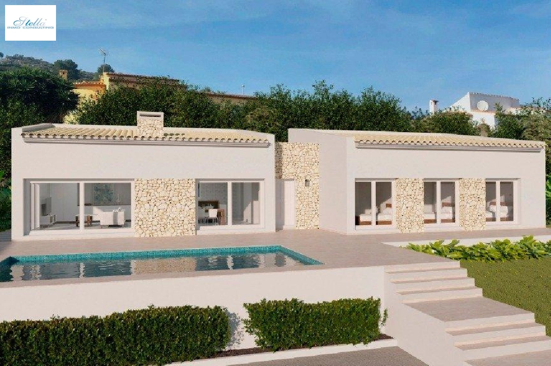 вилла in Moraira на продажу, жилая площадь 149 м², год постройки 2024, aircondition, поверхности суши 800 м², 3 спальни, 2 ванная, pool, ref.: AM-11855DA-1