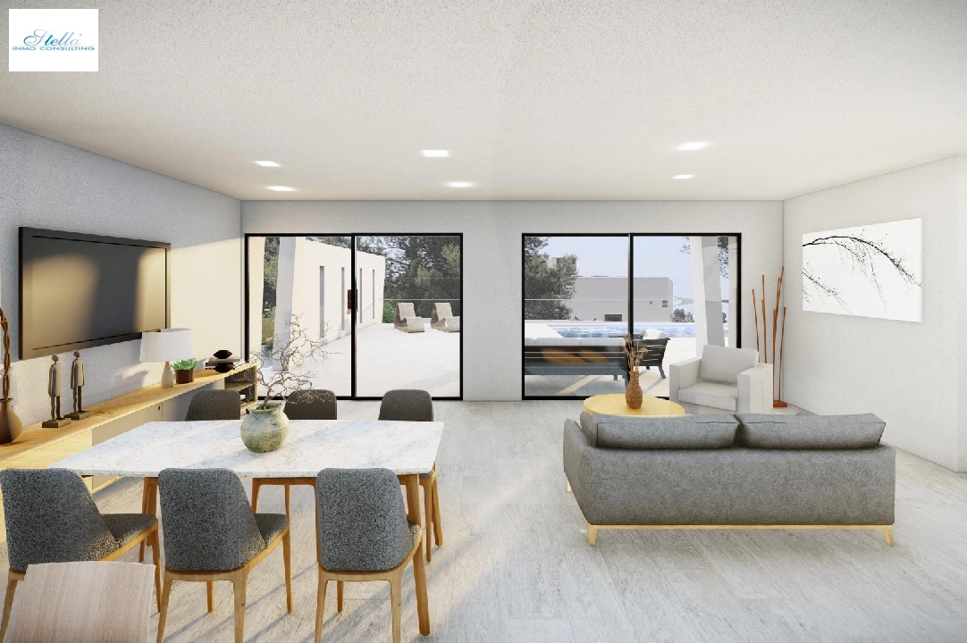 вилла in Moraira на продажу, жилая площадь 365 м², год постройки 2023, aircondition, поверхности суши 967 м², 4 спальни, 4 ванная, pool, ref.: AM-11867DA-14