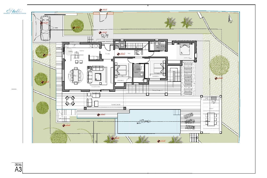 вилла in Moraira на продажу, жилая площадь 261 м², год постройки 2023, aircondition, поверхности суши 810 м², 4 спальни, 3 ванная, pool, ref.: AM-12027DA-18