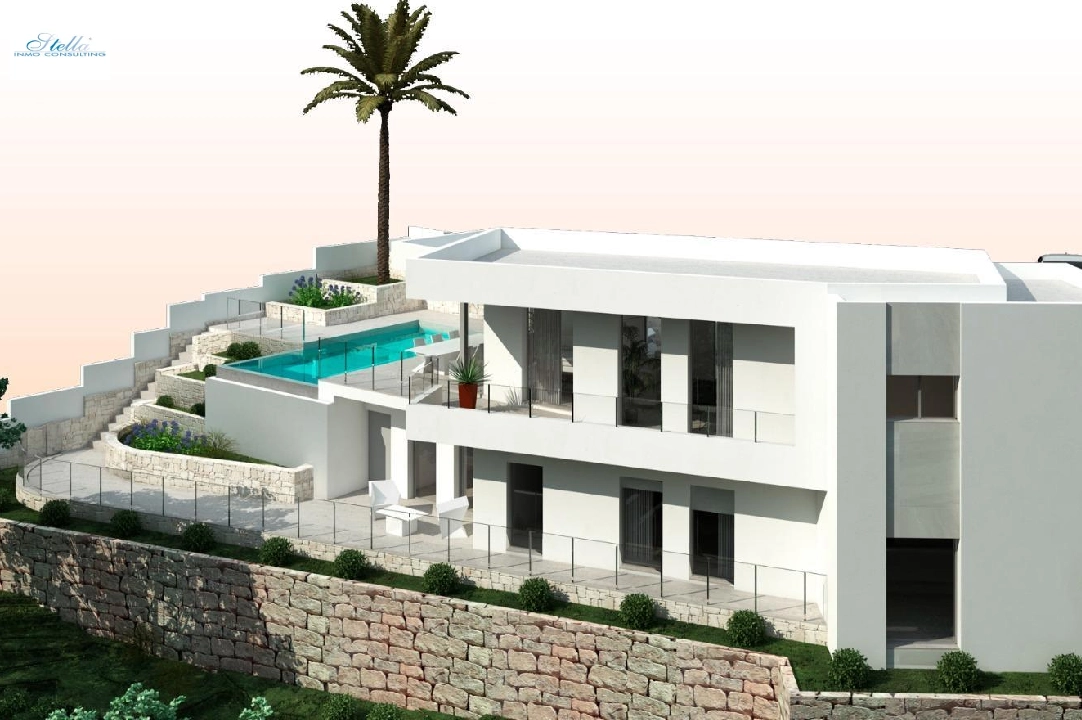 вилла in Moraira на продажу, жилая площадь 286 м², год постройки 2024, aircondition, поверхности суши 800 м², 3 спальни, 2 ванная, pool, ref.: AM-12126DA-5