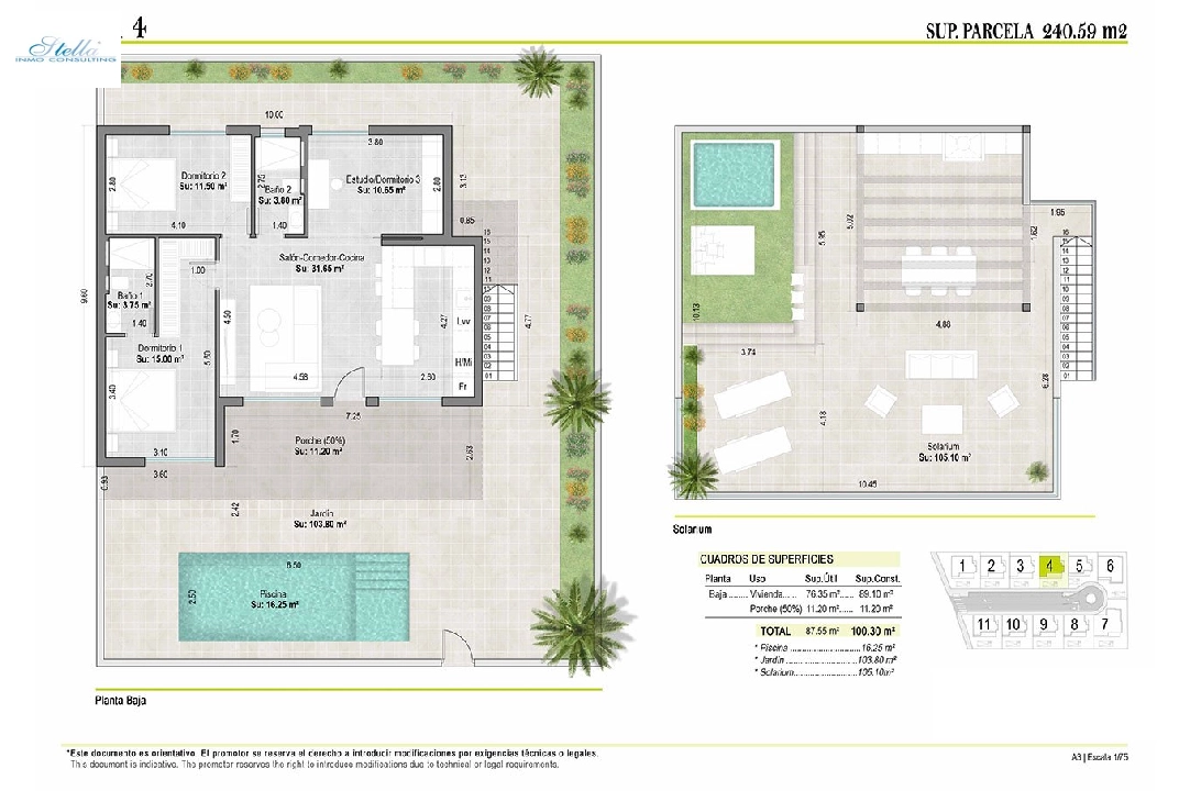 вилла in Alhama de Murcia на продажу, жилая площадь 205 м², состояние Совершенно Новый, поверхности суши 231 м², 3 спальни, 2 ванная, pool, ref.: HA-AHN-111-E02-7