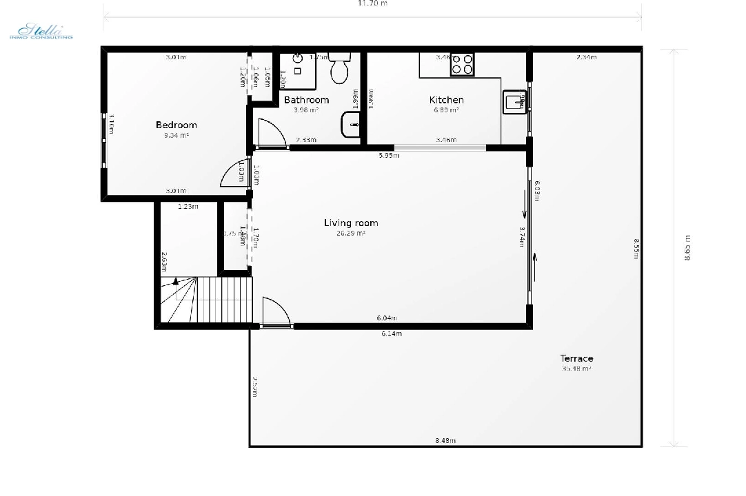 террасный дом in Calpe(Calpe) на продажу, жилая площадь 80 м², aircondition, 3 спальни, 2 ванная, pool, ref.: COB-3452-10535-22