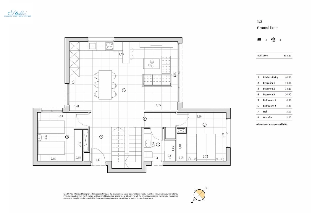 вилла in Algorfa на продажу, жилая площадь 198 м², состояние Совершенно Новый, + fussboden, aircondition, поверхности суши 308 м², 3 спальни, 2 ванная, pool, ref.: HA-ARN-109-E01-14