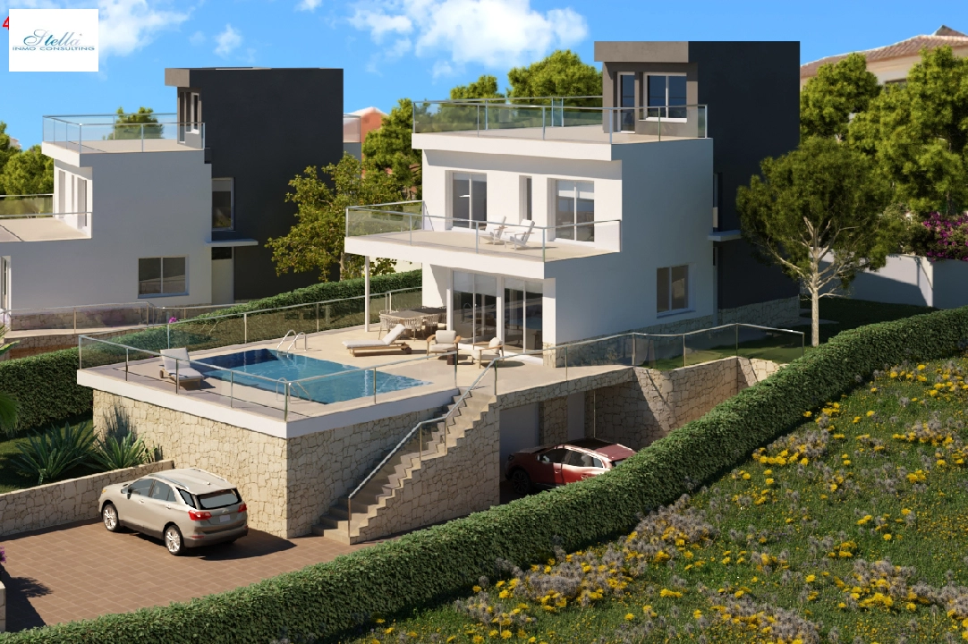 вилла in Calpe(Ortembach) на продажу, жилая площадь 350 м², aircondition, поверхности суши 792 м², 4 спальни, 4 ванная, pool, ref.: CA-H-1849-AMBE-4